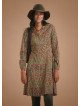 Ethnic Printed Long Sleeve Shirt Dress